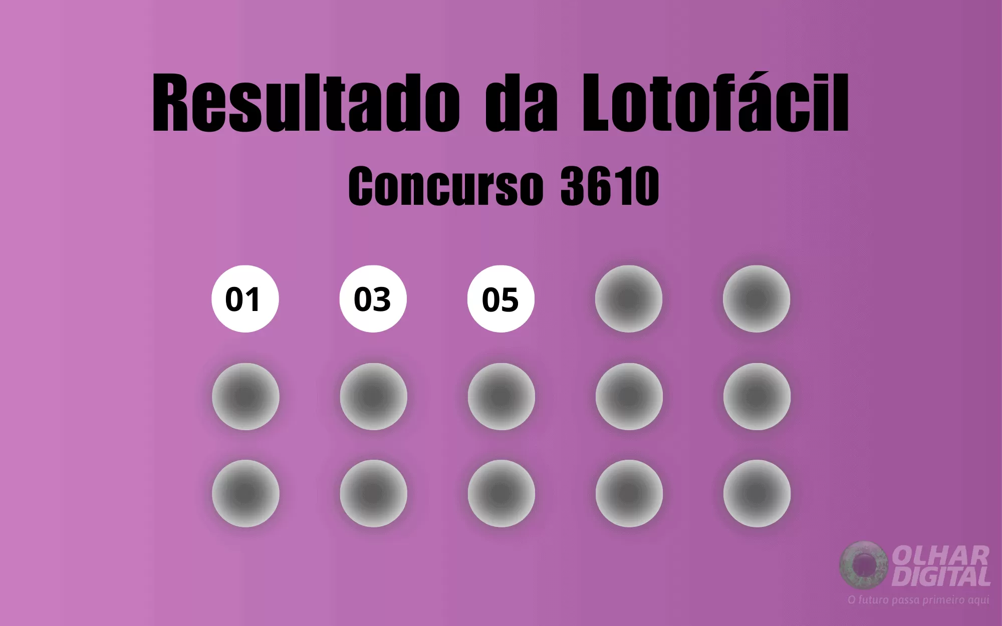 Resultado da Lotofácil de hoje: veja números e ganhadores do concurso 3610 (terça, 10/02)