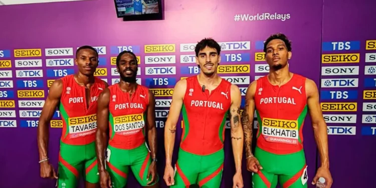 Quarteto luso bate recorde na estafeta e garante lugar no Mundial