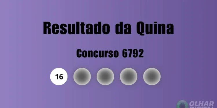 Quina 6792: veja resultado de hoje, terça-feira (5)